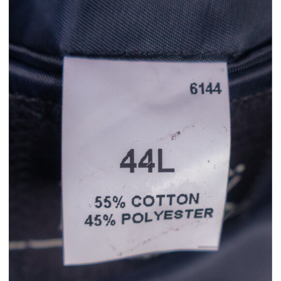 JOS A BANK Mens 44L Solid blue Sport Coat Jacket Blazer Two Button Cotton Blend - Picture 12 of 14